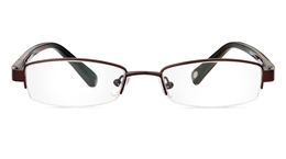 Vista First 1049 Stainless Steel/ZYL Mens Womens Half Rim Optical Glasses for Classic,Party,Sport,Nose Pads 