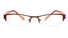 Vista First 1054 Stainless Steel/ZYL Half Rim Mens Optical Glasses