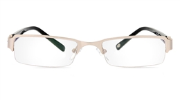 Vista First 1060 Stainless Steel/ZYL Half Rim Womens Optical Glasses for Fashion,Nose Pads 