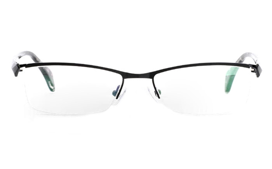 OD-043 Stainless Steel/ZYL Mens&Womens Half Rim Optical Glasses