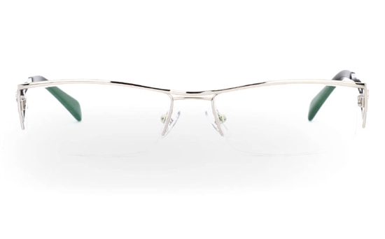 V8280 Stainless Steel/ZYL Half Rim Mens Optical Glasses