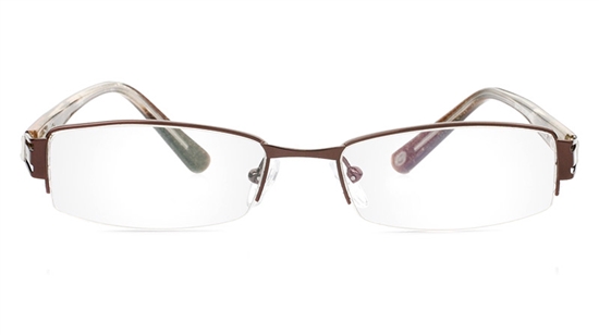 Vista First 1074 Stainless Steel/ZYL Half Rim Mens Optical Glasses