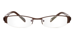 Vista First 1088 Stainless Steel/ZYL Mens Womens Half Rim Optical Glasses for Classic,Party,Sport,Nose Pads 