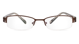 Vista First 1085 Stainless Steel/ZYL Mens Womens Half Rim Optical Glasses for Classic,Party,Sport,Nose Pads Bifocals