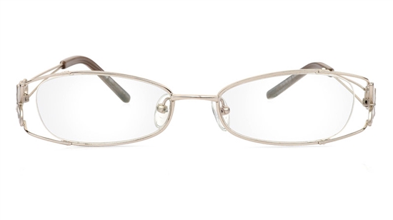 Vista First 1071 Stainless Steel/ZYL Half Rim Womens Optical Glasses