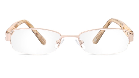 Vista First 1804 Stainless Steel/ZYL Half Rim Womens Optical Glasses Vista First 1804 Stainless Steel/ZYL Half Rim Womens Optical Glasses