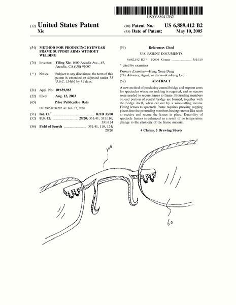 US Patent 6,889,412