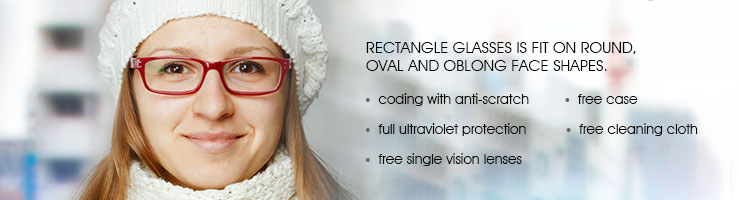 Rectangle frame glasses